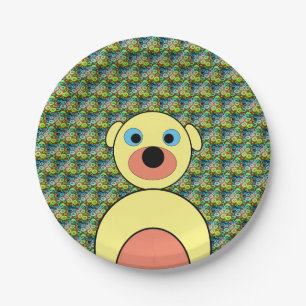 Pretty dog paper plate