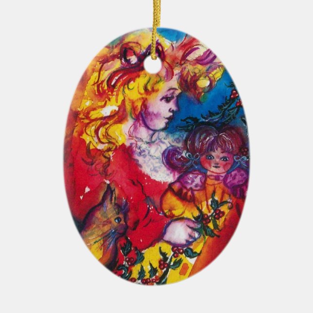 PRETTY DOLL CERAMIC TREE DECORATION (Front)