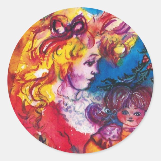 PRETTY DOLL CLASSIC ROUND STICKER (Front)