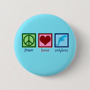 Pretty Dolphin 6 Cm Round Badge