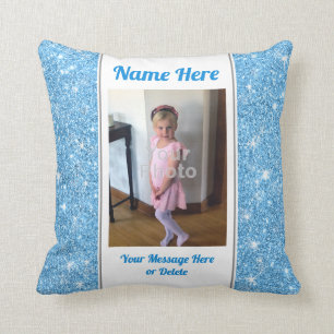 Pretty, Double Sided Photo Pillow, Personalised Cushion