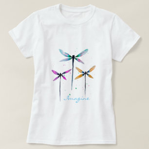 Pretty dragonflies watercolor rustic T-Shirt