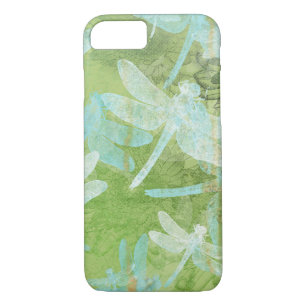 Pretty Dragonfly Green Blue Pattern iPhone 8/7 Case