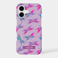 Pretty Dragonfly Purple Blue Two Tone Pattern