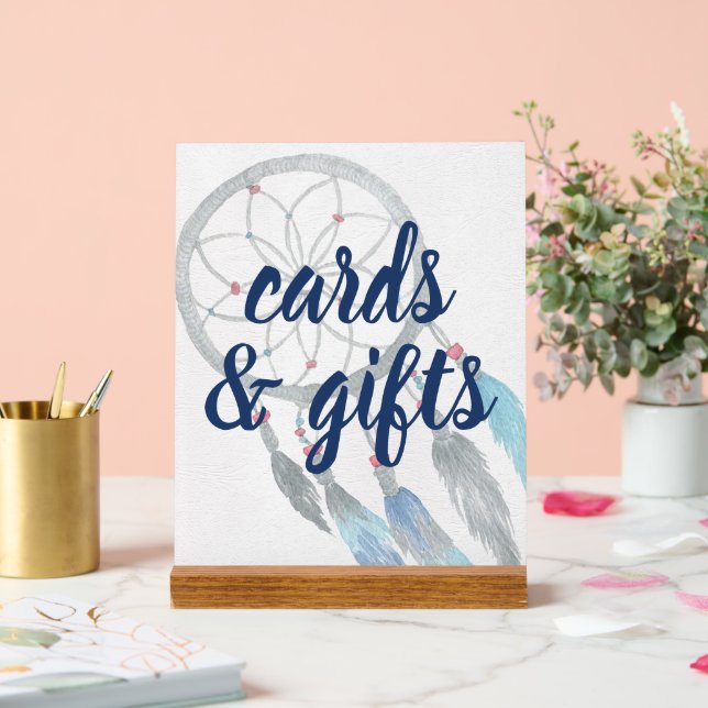 Pretty Dreamcatcher Boho Baby Shower Sign (Wedding)