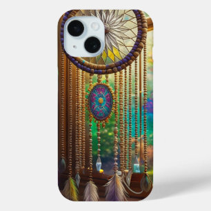 Pretty Dreamcatcher in Window Purple Boho iPhone 15 Case