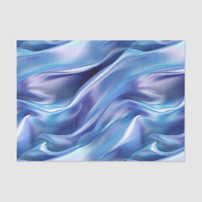 Pretty Dreamy Blue Purple Bridal Shower Tissue Paper (Front)