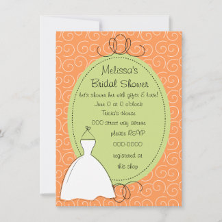Pretty Dress Sketch Invitation