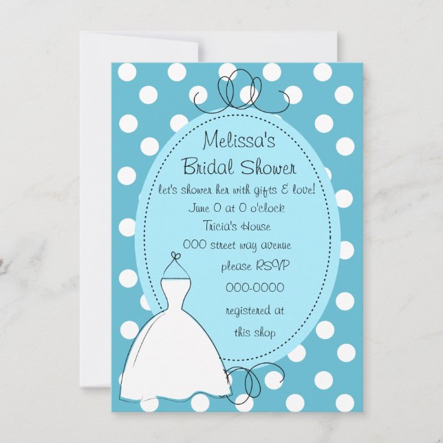 Pretty Dress Sketch Invitation (Front)