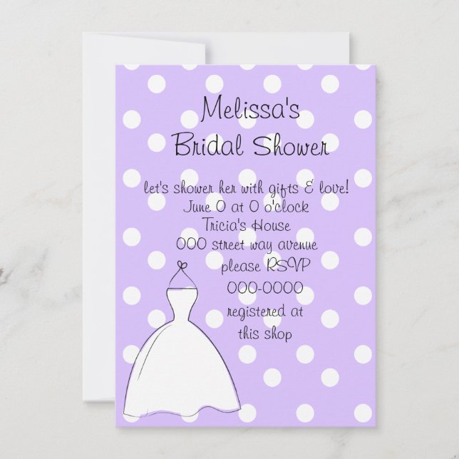 Pretty Dress Sketch Invitation (Front)