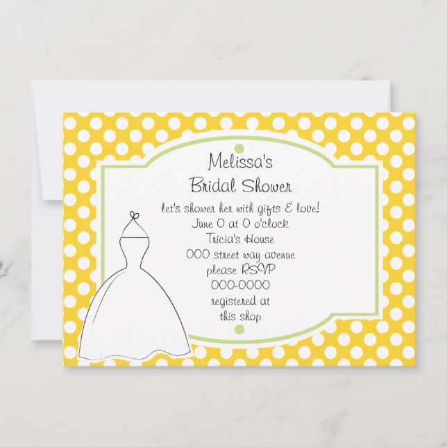 Pretty Dress Sketch Invitation (Front)