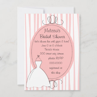 Pretty Dress Sketch Invitation
