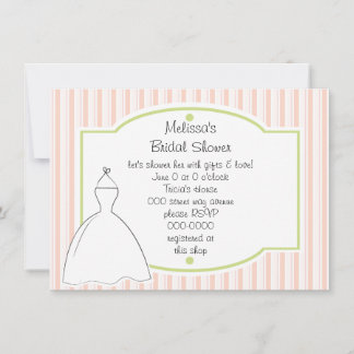 Pretty Dress Sketch Invitation
