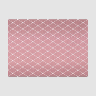 Pretty Dusty Rose and Diamond Pattern Tissue Paper