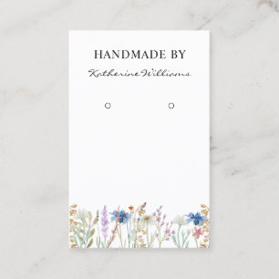 Pretty Earring Display    Wildflower Floral Business Card
