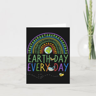 Pretty Earth Day Every Day Rainbow With Trees Eart Card