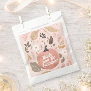 Pretty Earthy Pumpkin Foliage Thanksgiving Party  Favour Bags