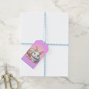 Pretty Easter Bunny Pastel Gift Tags