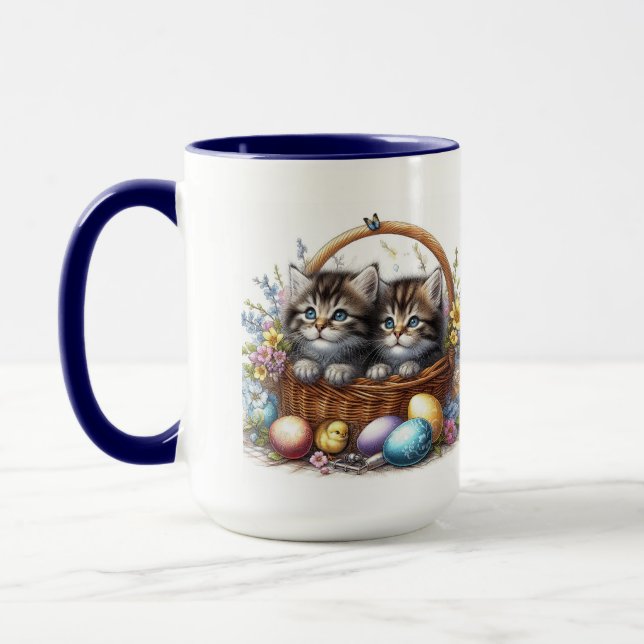 Pretty Easter Kitties Mug (Left)