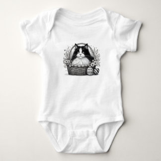 Pretty Easter Kitty Baby Bodysuit