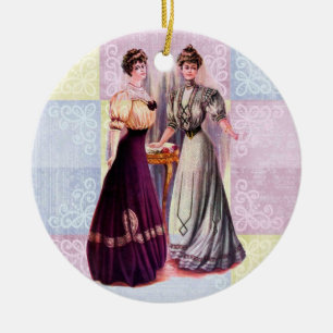Pretty Edwardian Fashions Ceramic Tree Decoration