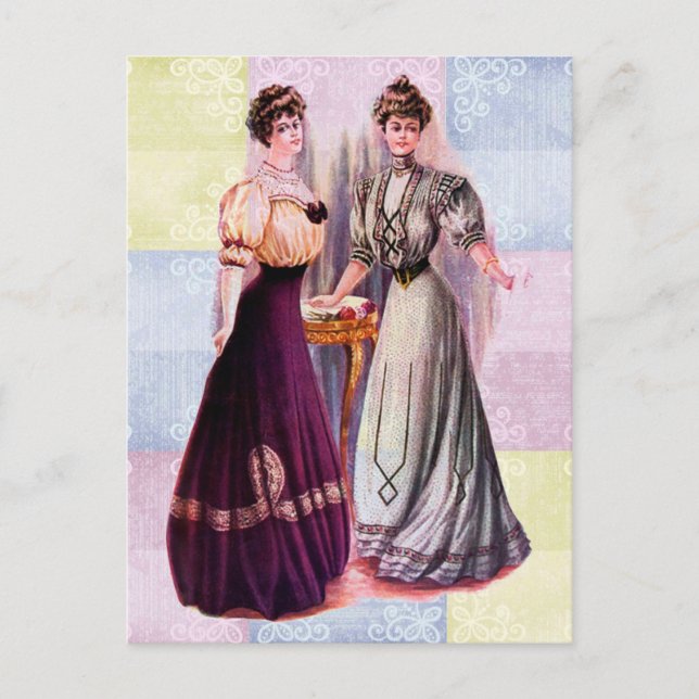 Pretty Edwardian Fashions Postcard (Front)