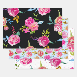 Pretty Elegant Floral Wrapping Paper Sheet