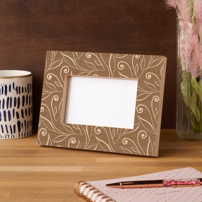       Pretty Elegant Foliage Pattern Classy Floral Etched Frames (Left)