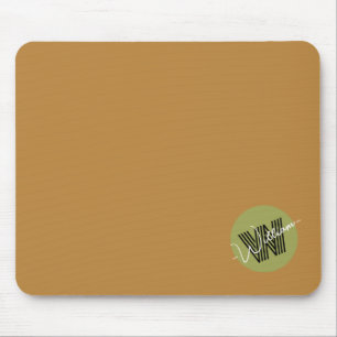 Pretty elegant minimalist Monogram initial Brown Mouse Mat