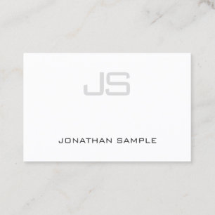 Pretty Elegant Monogram Professional Clear Plain Business Card
