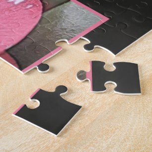 Pretty, elegant pink camellia flower jigsaw puzzle