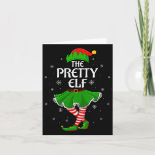 Pretty Elf Christmas Family Girls Women Elf Squad Card