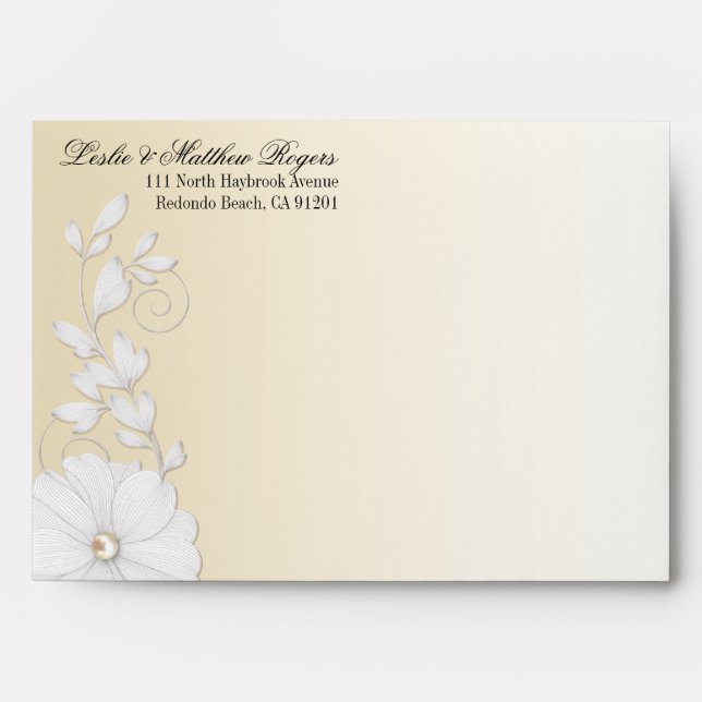 Pretty Embossed Posy A7 Envelope (Front)