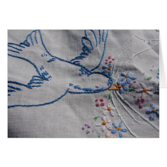 Pretty Embroidery Bird (Front Horizontal)
