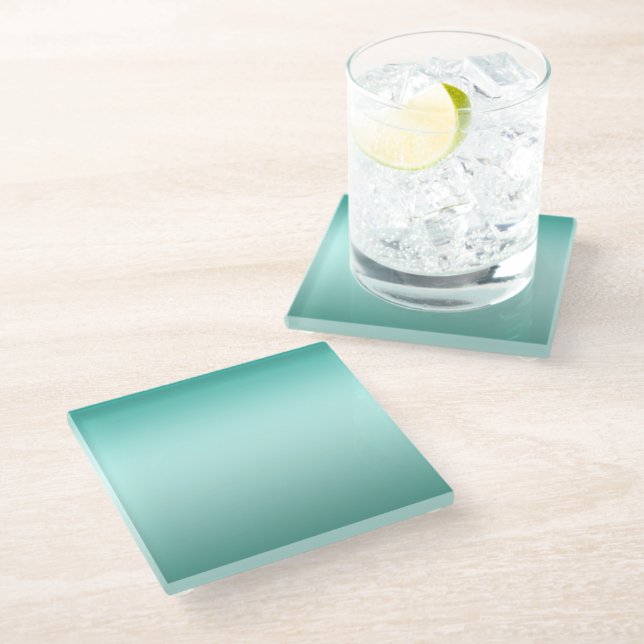 Pretty Emerald Green Glass Coaster (Angled)
