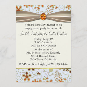 Pretty Engagement Party Invitation