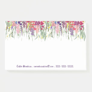 Pretty English Floral Garden Illustration Post-it Notes