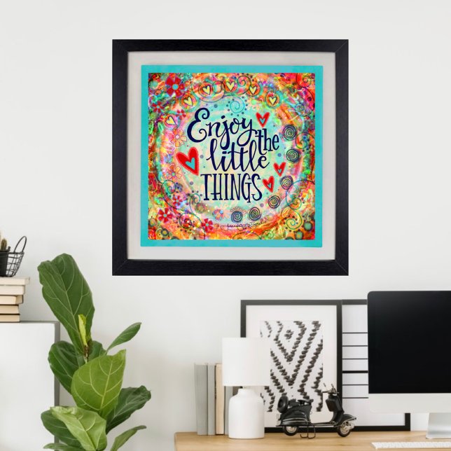 Pretty Enjoy the Little Things Quote Inspirivity Poster (Creator Uploaded)