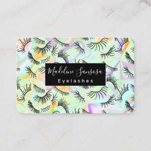 Pretty Eyelash Technician Hologram Eyelashes Business Card