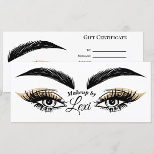 Pretty Eyes Beauty Salon Lashes Gift Certificate Invitation