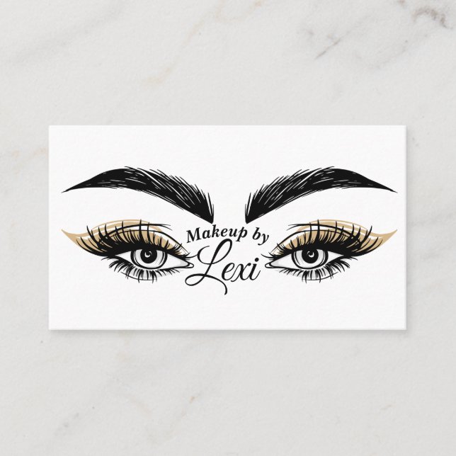 Pretty Eyes Beauty Salon Makeup Eyelashes Lashes Business Card (Front)