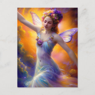 Pretty Fairy Dancing in the Wind Postcard