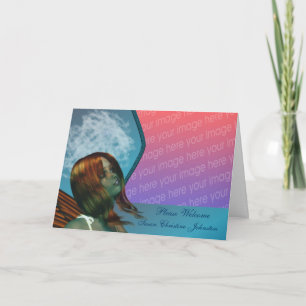 Pretty Fairy Fantasy New Baby Photo Announcement