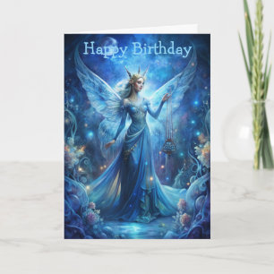 Pretty Fairy in Blue  Card