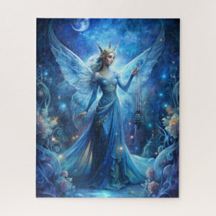Pretty Fairy in Blue  Jigsaw Puzzle