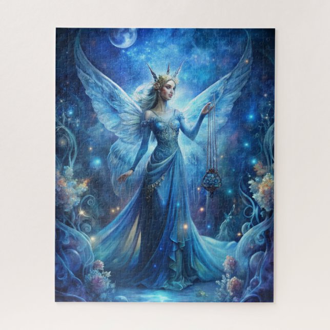 Pretty Fairy in Blue  Jigsaw Puzzle (Vertical)