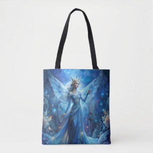 Pretty Fairy in Blue Tote Bag
