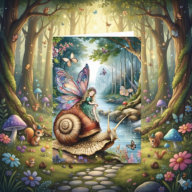 Pretty Fairy Land Birthday Card with Colouring Pag (Creator Uploaded)