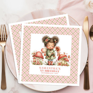 Pretty Fairy Magical Garden Birthday Celebration Napkin