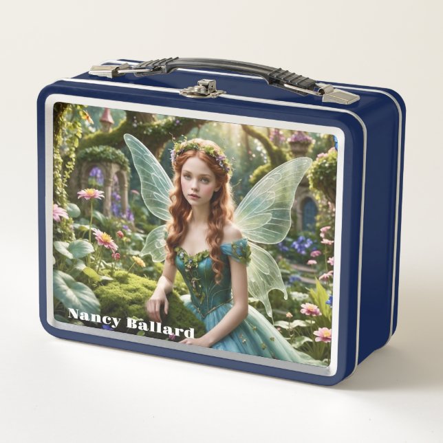 Pretty Fairy  Metal Lunch Box (Front)